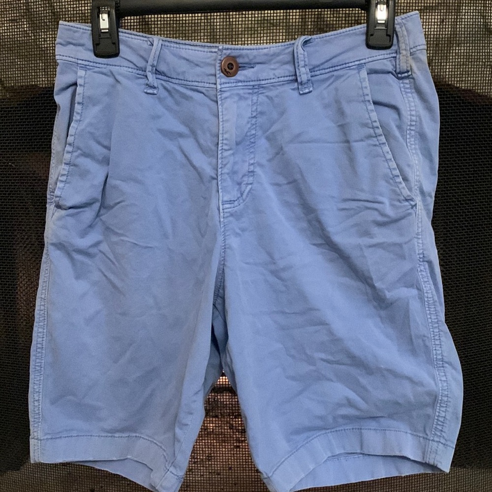 mens blue holister chino shorts